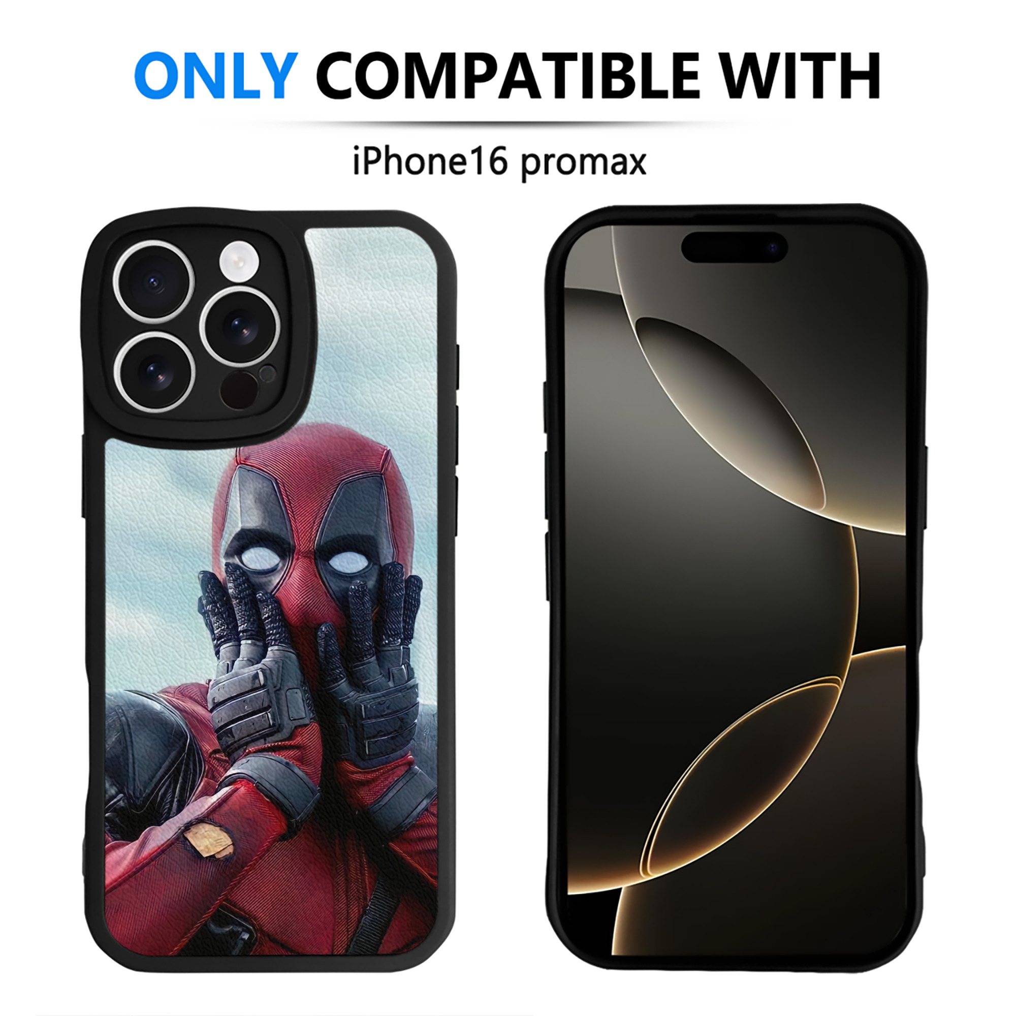 （画像用） Deadpool デッドプール 【iPhone 16シリーズ対応】シリコンスマホケース（レザー調） 材質：シリコン